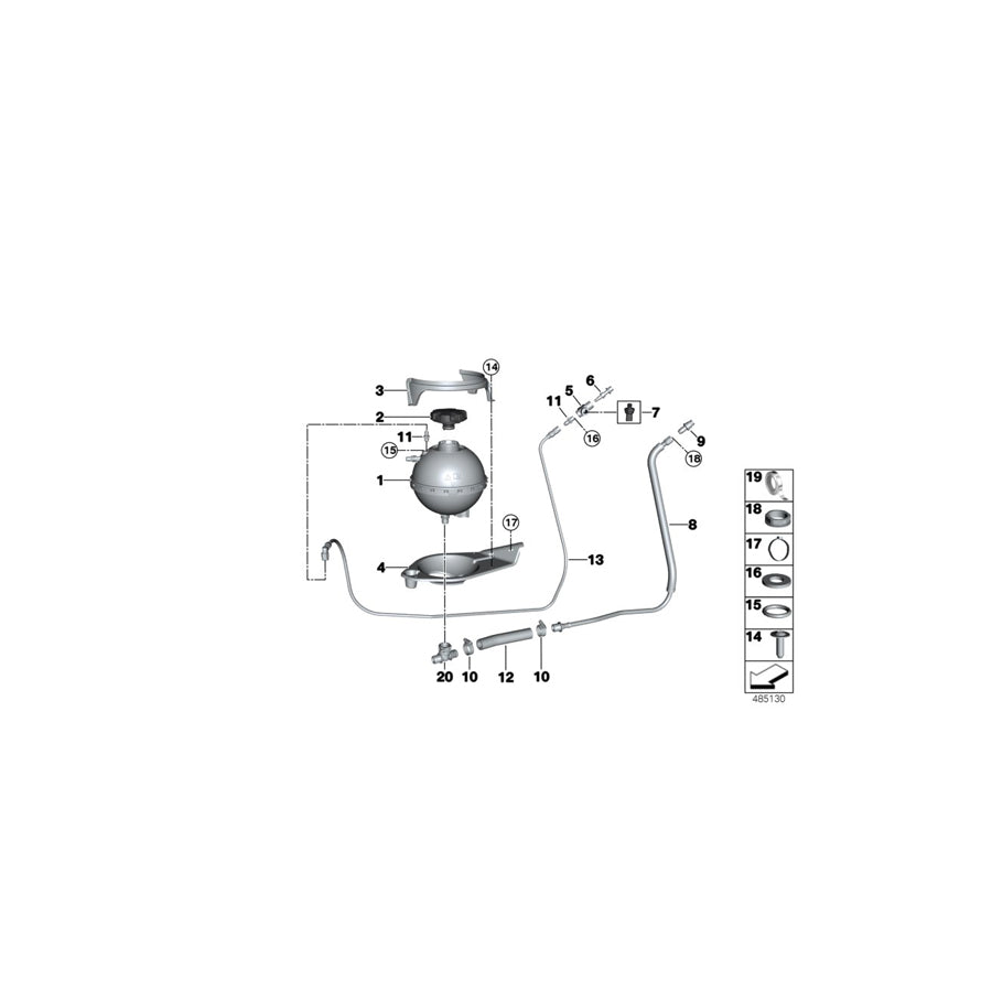 Genuine BMW 17108420395 Vent Pipe EXP. TANK>VALVE (Inc. M6 GT3) | ML Performance UK