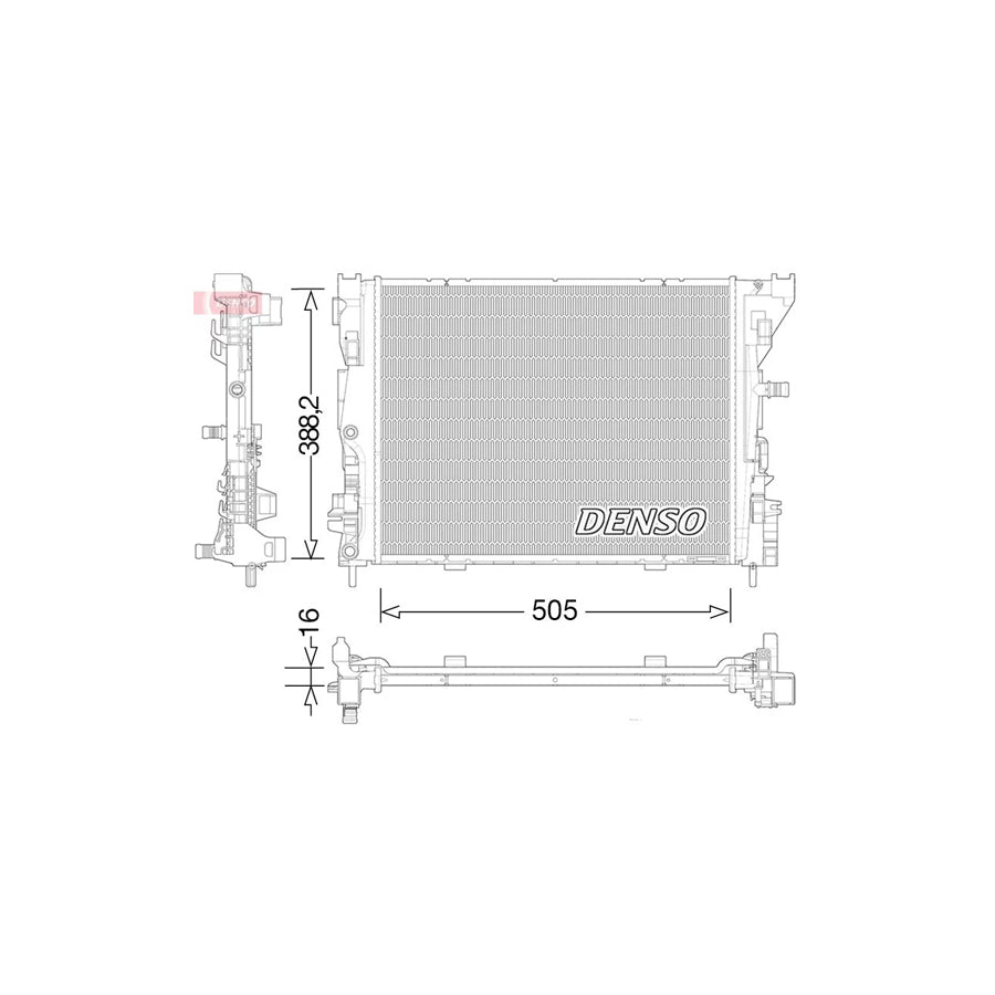 Denso DRM23035 Drm23035 Engine Radiator For Renault Zoe (Bfm_) | ML Performance UK