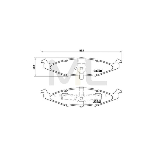 Brembo P 11 009 Brake Pad Set Excl. Wear Warning Contact, With Piston Clip | ML Performance Car Parts