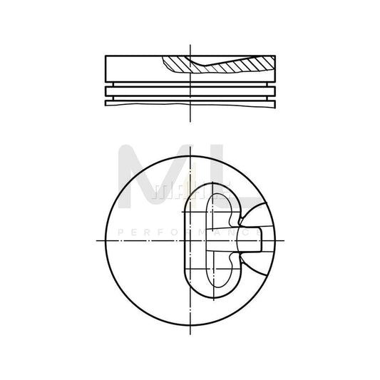 MAHLE ORIGINAL 007 78 00 Piston 85,0 mm, without cooling duct | ML Performance Car Parts