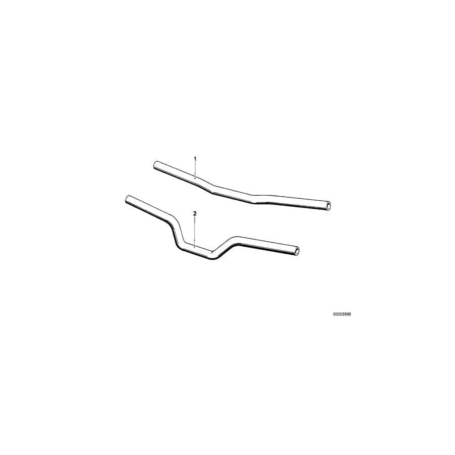Genuine BMW 32712308408 Handlebar, Chrome 600mmCR (Inc. R60/6, R50/5 & R75/5) | ML Performance UK Car Parts