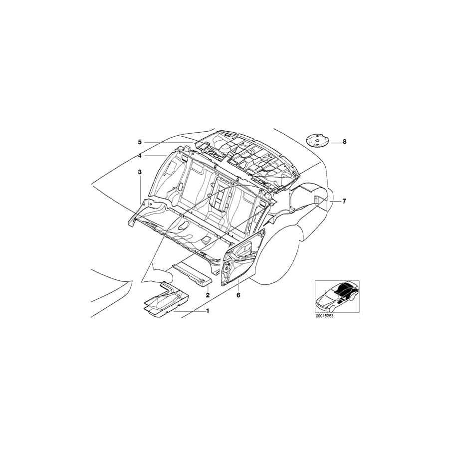 Genuine BMW 51488167678 E39 Sound Insulating Wheel Housing Rear Rig. (Inc. 540iP, 530d & 540i) | ML Performance UK Car Parts