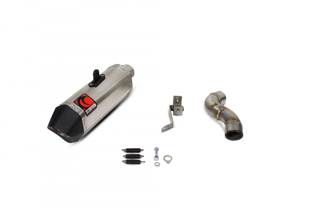 Scorpion RYA107SEO Yamaha XSR900 Serket Parallel Slip-On - Brushed Stainless Steel Sleeve | ML Performance UK UK