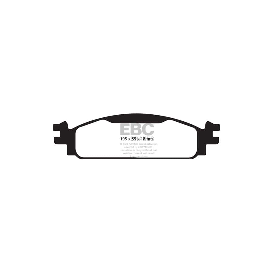 EBC PD01KF1662 Ford Flex Greenstuff Front Brake Pad & Plain Disc Kit  2 | ML Performance UK Car Parts
