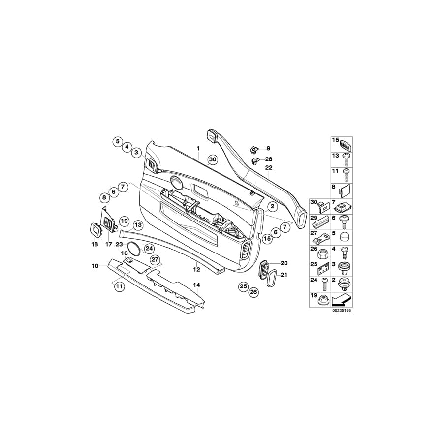Genuine BMW 51419154462 E65 E66 Door Lining Leather Front Right BEIGE (Inc. 730d, 750Li & 730i) | ML Performance UK Car Parts