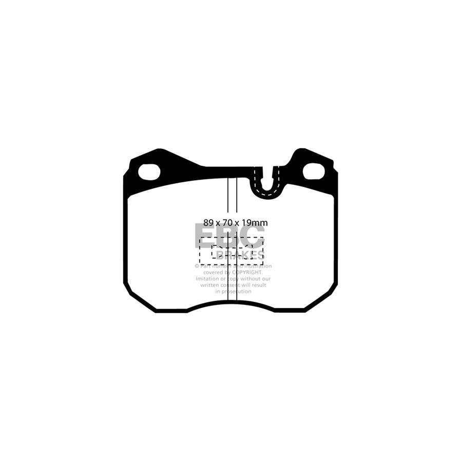 EBC PD03KF984 Porsche 944 Yellowstuff Front Brake Pad & Plain Disc Kit - ATE Caliper 2 | ML Performance UK Car Parts
