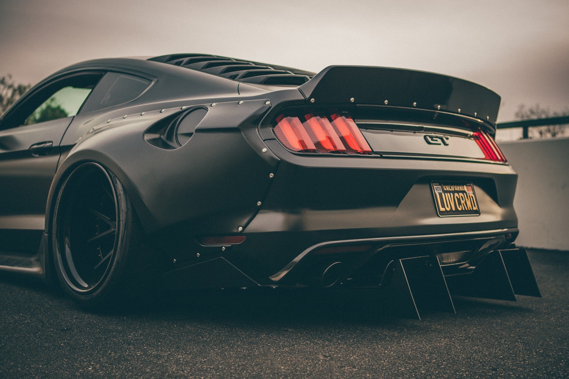 Clinched Ford Mustang S550 Ducktail Spoiler