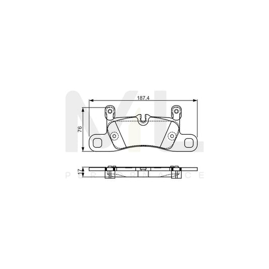 Bosch 0986Tb3219 Brake Pad Set For Porsche Cayenne (92A)  | ML Performance Car Parts