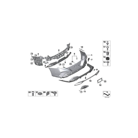 Genuine BMW 51128075305 G16 Guide, Center Rear M (Inc. 840i, 840dX & M850iX) | ML Performance UK Car Parts