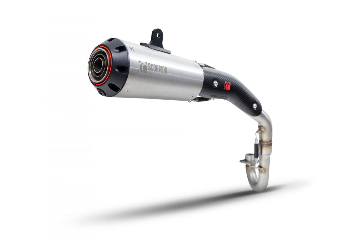 Scorpion PHA193SYSSEO Honda Monkey Red Power Full System - Brushed Stainless Steel Sleeve | ML Performance UK UK