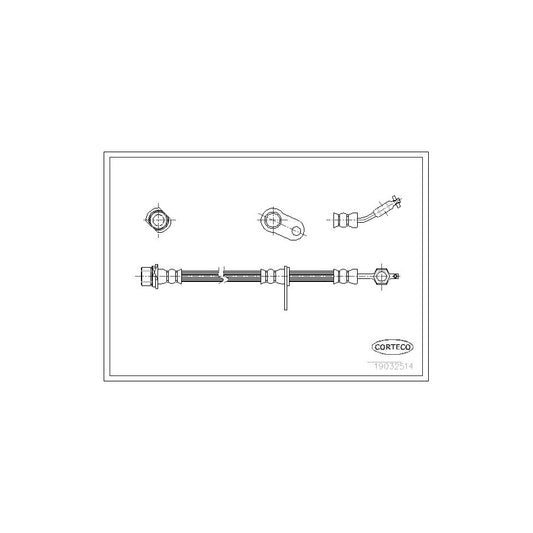 Corteco 19032514 Brake Hose For Toyota Avensis | ML Performance UK