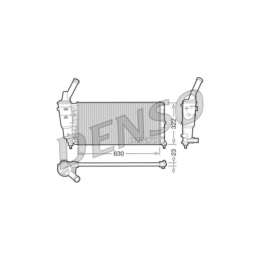 Denso DRM13005 Drm13005 Engine Radiator For Lancia Y (840) | ML Performance UK