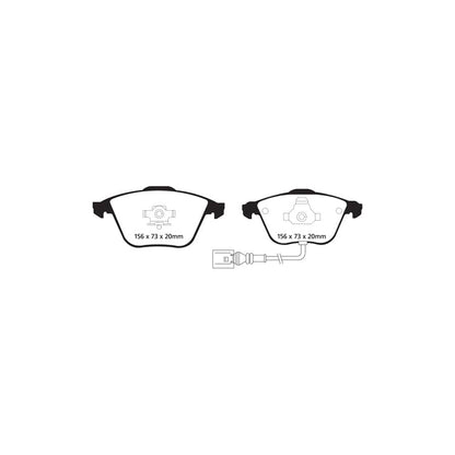 EBC PD09KF574 Audi Seat Skoda VW Bluestuff Front Brake Pad & USR Disc Kit - Girling/TRW Caliper 2 | ML Performance UK Car Parts