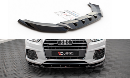 Maxton Design AU-Q3-1F-SLINE-FD1T Front Splitter V.1 Audi Q3 S-Line 8U (Facelift) | ML Performance UK Car Parts