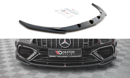 Maxton Design ME-CLA-118-45AMG-FD1T Front Splitter V.1 Mercedes Benz CLA 45 AMG Aero C118 | ML Performance UK Car Parts