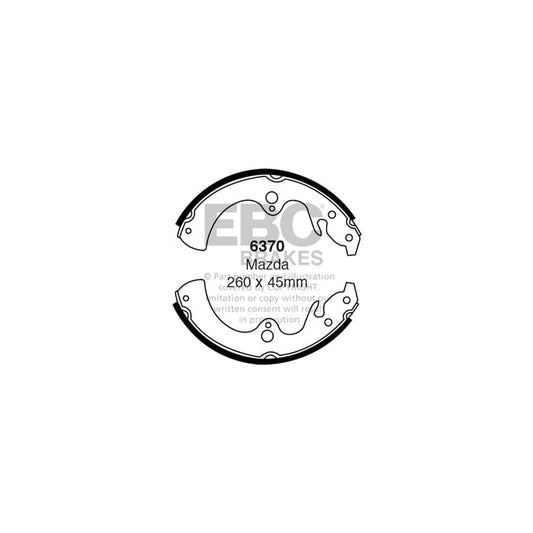 EBC 6370 Mazda Rear Brake Shoes 1 | ML Performance UK Car Parts