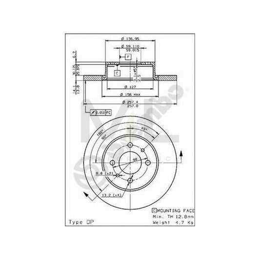 BREMBO 08.4878.10 Brake Disc Solid, with bolts/screws | ML Performance Car Parts
