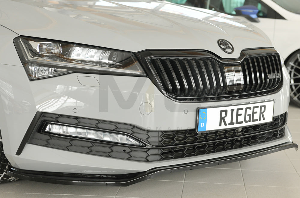 Rieger 00088175 Skoda 3T 3V Superb III Front Splitter 7 | ML Performance UK Car Parts