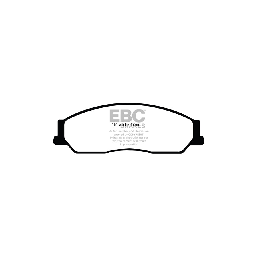 EBC DP22036 Toyota Greenstuff Front Brake Pads (Inc. Aurion, Avalon, Camry) 2 | ML Performance UK Car Parts