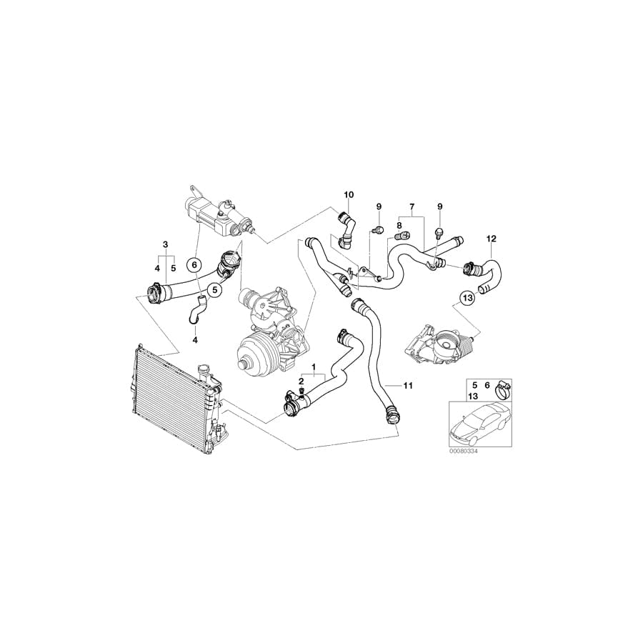 Genuine BMW 11537787177 E46 Water Hose (Inc. 330d, 330Cd & 330xd) | ML Performance UK Car Parts