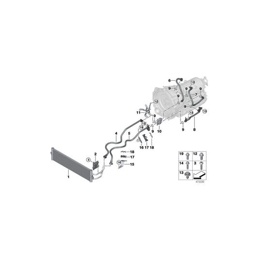 Genuine BMW 17128632283 G11 G30 G12 Bracket, Oil Cooler Line (Inc. 740Le, 740e & 530e) | ML Performance UK