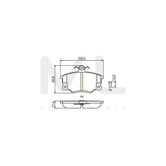 Bosch 0986495465 Brake Pad Set BP2097 | ML Performance Car Parts