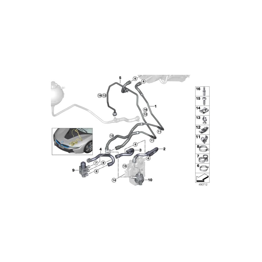 Genuine BMW 07149164643 I15 Wire Holder, Two-Place (Inc. i8) | ML Performance UK Car Parts