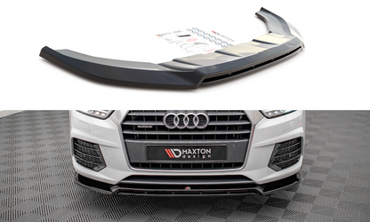 Maxton Design AU-Q3-1F-SLINE-FD2T+FD2RT Front Splitter V.2 Audi Q3 S-Line 8U (Facelift) | ML Performance UK Car Parts