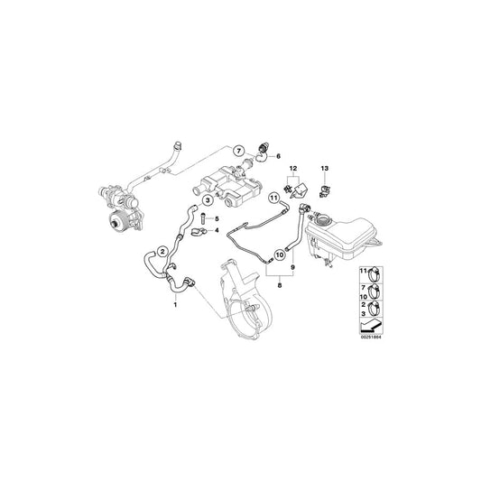 Genuine BMW 11537786831 E65 Water Hose (Inc. 740d) | ML Performance UK Car Parts