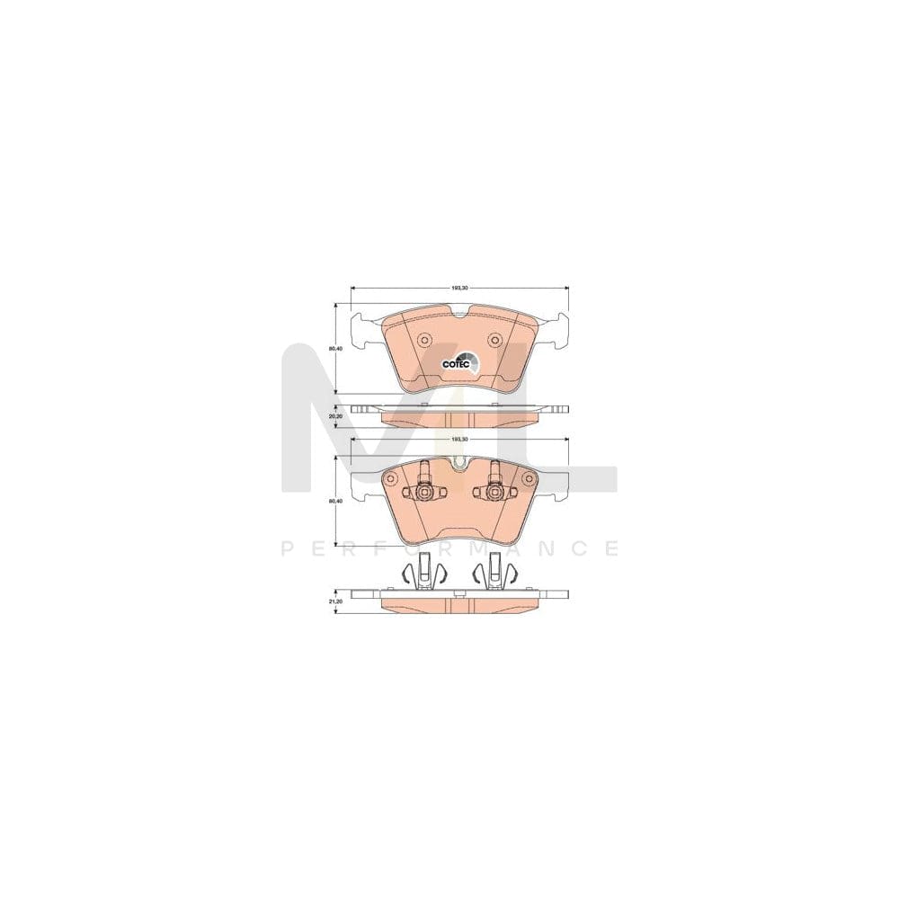 TRW Cotec Gdb1797 Brake Pad Set Prepared For Wear Indicator | ML Performance Car Parts