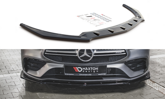 Maxton Design ME-CLA-118-35AMG-FD2T Front Splitter V.2 Mercedes Benz CLA35 AMG Aero C118 | ML Performance UK Car Parts