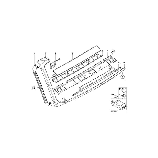 Genuine BMW 51498215304 E39 Interior Upper Trunk Lid Trim Panel DUNKELGRUEN (Inc. 528i, 520i & 525i) | ML Performance UK