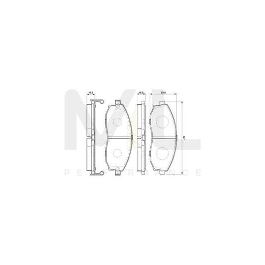 Bosch 0986424670 Brake Pad Set With Acoustic Wear Warning, With Anti-Squeak Plate BP386 | ML Performance Car Parts