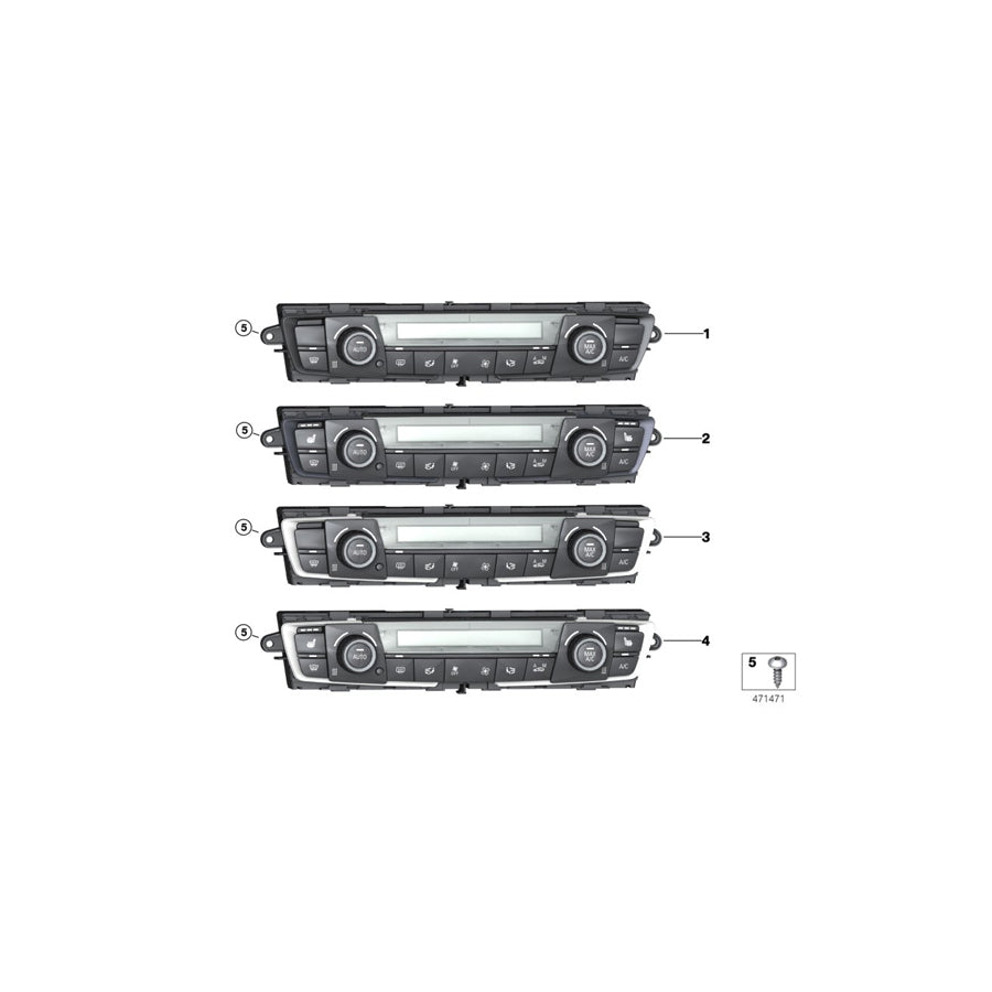 Genuine BMW 64119287340 F22 F31 F21 Automatic Air Conditioning Control (Inc. 318d, 220d & 428i) | ML Performance UK