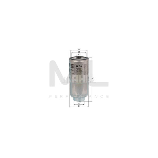 MAHLE ORIGINAL KC 36 Fuel filter for AUDI 100 Spin-on Filter | ML Performance Car Parts