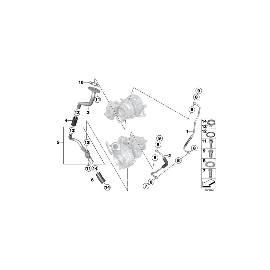 Genuine BMW 11657823284 F11 F15 F10 Return Pipe (Inc. X1 25dX, 125d & X5 25dX) | ML Performance UK Car Parts