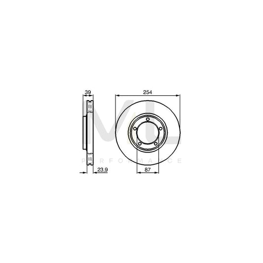 BOSCH 0 986 478 714 Brake Disc Internally Vented, Vented, Oiled | ML Performance Car Parts