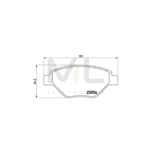 Brembo P 68 031 Brake Pad Set For Renault Megane Excl. Wear Warning Contact, With Brake Caliper Screws | ML Performance Car Parts