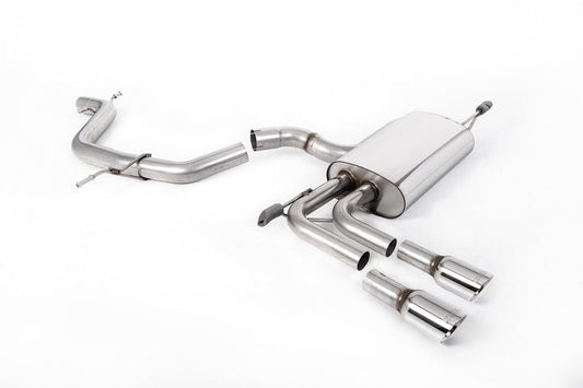 MillTek SSXAU636 Audi A3 Non-Resonated Cat-Back Exhaust with GT-80 Polished Tips