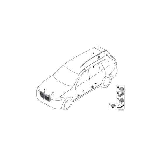 Genuine BMW 51117416904 G07 Roof Molding Painted Right (Inc. X7 M50iX, X7 40iX & X7 30dX) | ML Performance UK Car Parts