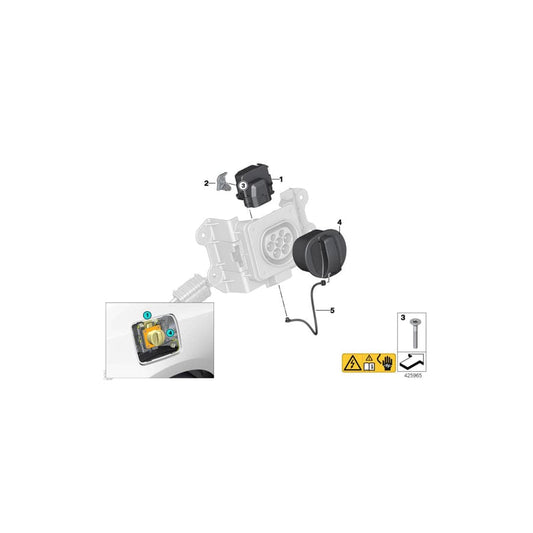 Genuine BMW 61139334721 I15 Cover For Charge Socket (Inc. i3 94Ah, i3s 94Ah Rex & i3s 94Ah) | ML Performance UK Car Parts