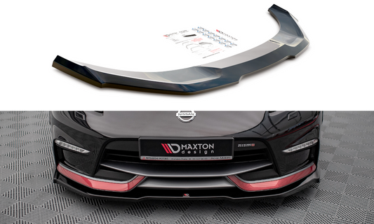 Maxton Design NI-370Z-NISMO-FD1T Front Splitter V.1 Nissan 370Z Nismo Facelift | ML Performance UK Car Parts