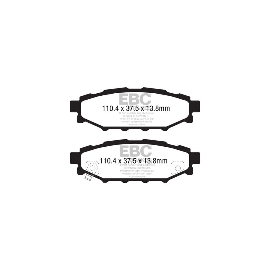 EBC PDKR820 Subaru Toyota Ultimax Rear Brake Pad & Plain Disc Kit - Akebono Caliper 2 | ML Performance UK Car Parts