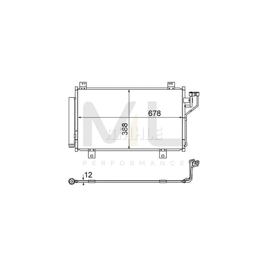 MAHLE ORIGINAL AC 865 000S Air conditioning condenser with dryer | ML Performance Car Parts