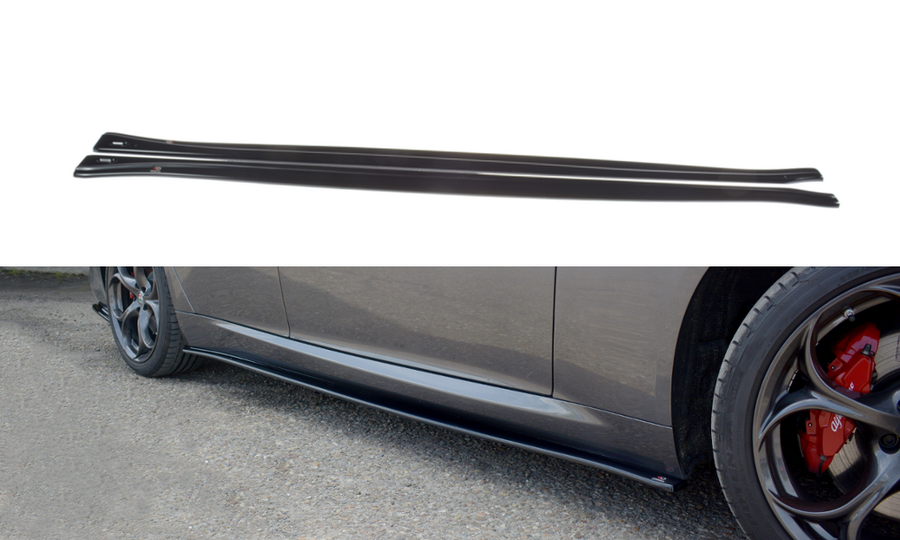 Maxton Design AL-GI-1-VEL-SD1T Side Skirts Diffusers Alfa Romeo Giulia Veloce | ML Performance UK Car Parts