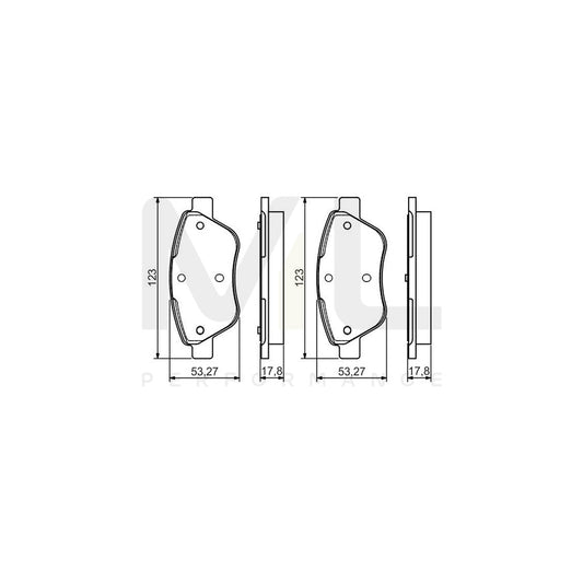 Bosch 0986495102 Brake Pad Set With Anti-Squeak Plate, With Mounting Manual BP1511 | ML Performance Car Parts