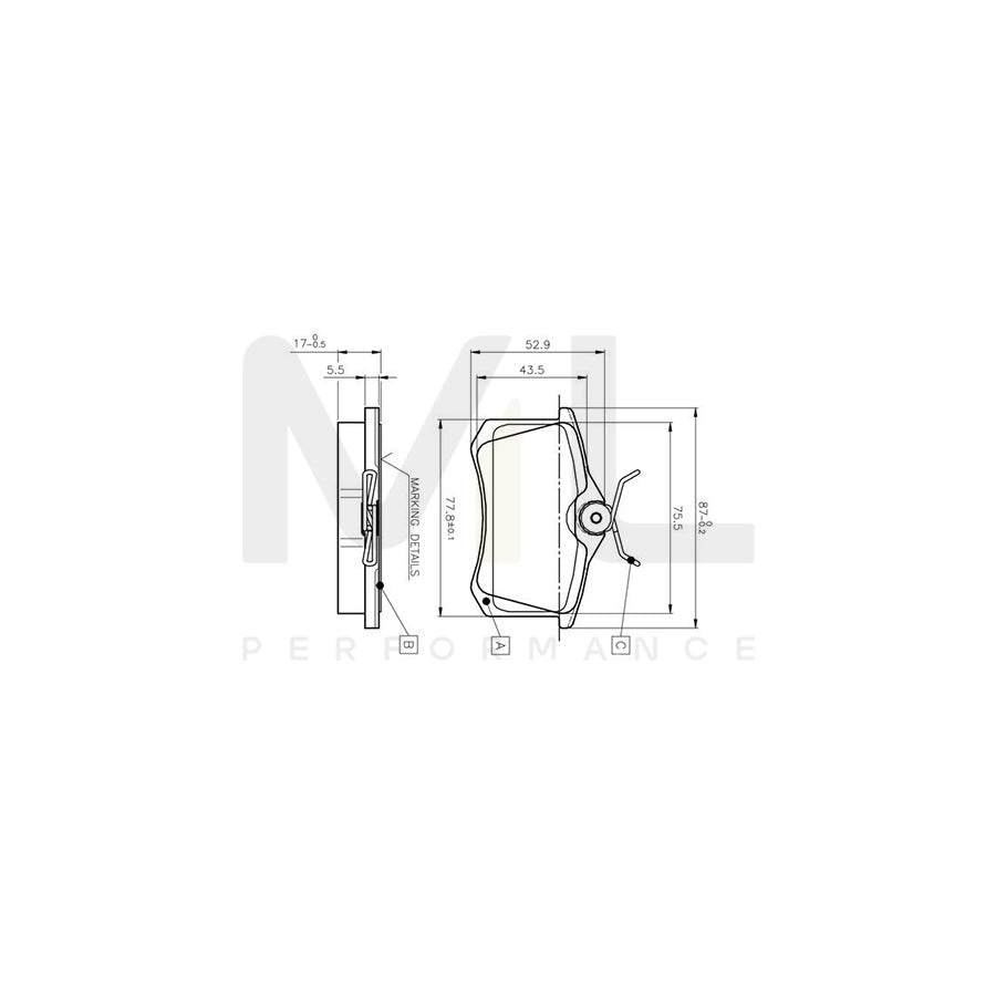 Bosch 0986Tb2137 Brake Pad Set Excl. Wear Warning Contact, With Bolts, With Accessories  | ML Performance Car Parts