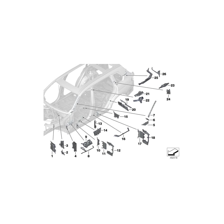 Genuine BMW 41007414984 G07 Molded Part F Column D, Exterior Right (Inc. X7 M50iX, X7 50iX & X7 30dX) | ML Performance UK Car Parts