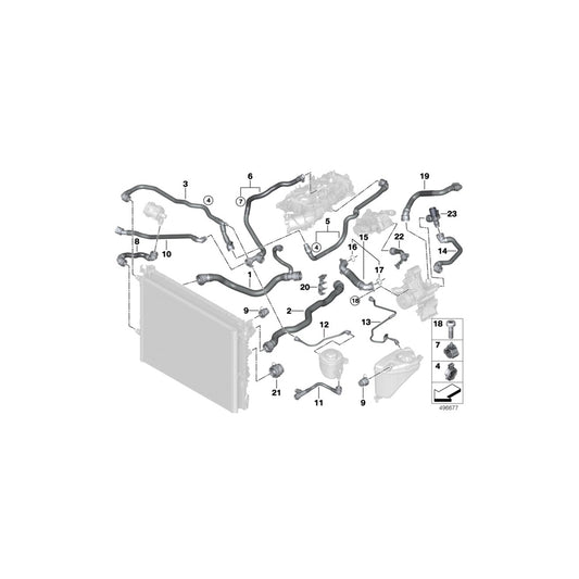 Genuine BMW 17128678494 G32 G30 G12 Hose, Cylinder Head-Expansion Tank (Inc. 530i, 730i & 730Li) | ML Performance UK