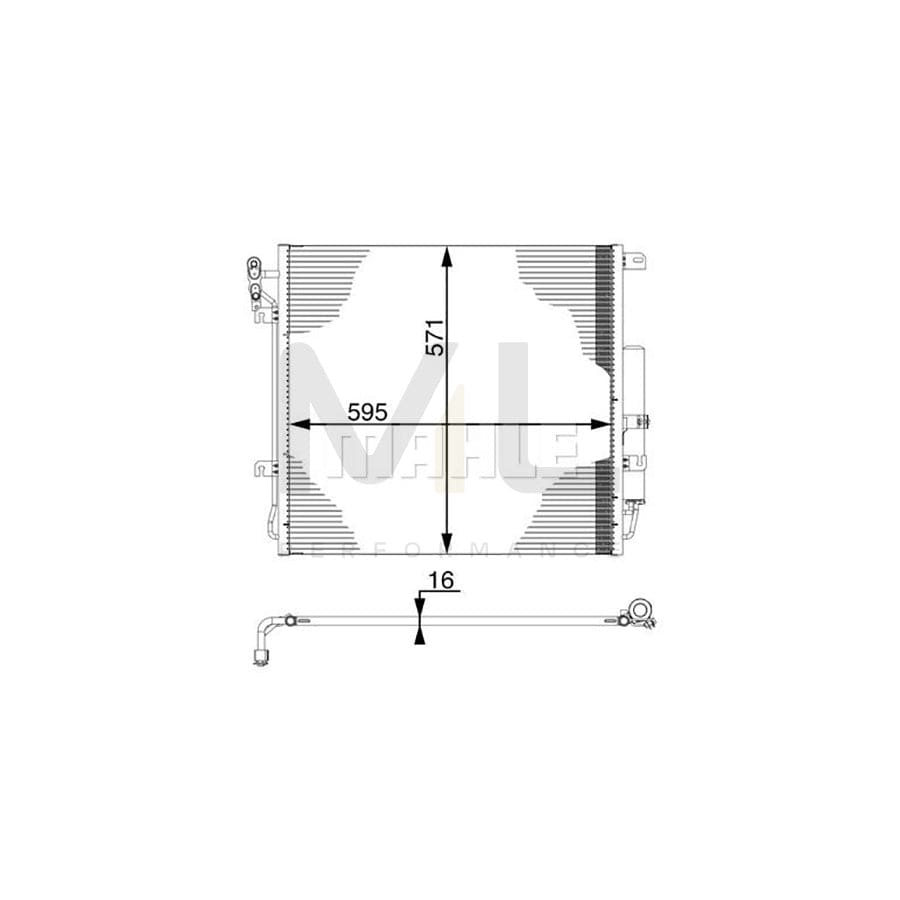 MAHLE ORIGINAL AC 759 000S Air conditioning condenser for LAND ROVER DISCOVERY with dryer | ML Performance Car Parts